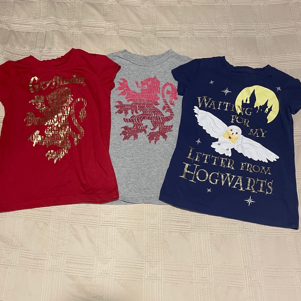 Lot of 3 Harry Potter t shirts Girls or Boys 7/8